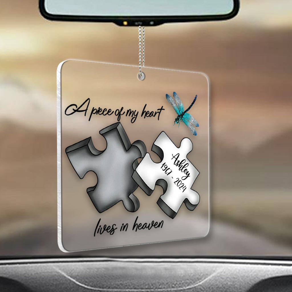 Porte-clés transparent commémoratif personnalisé - Papillon Libellule Plume Céleste -