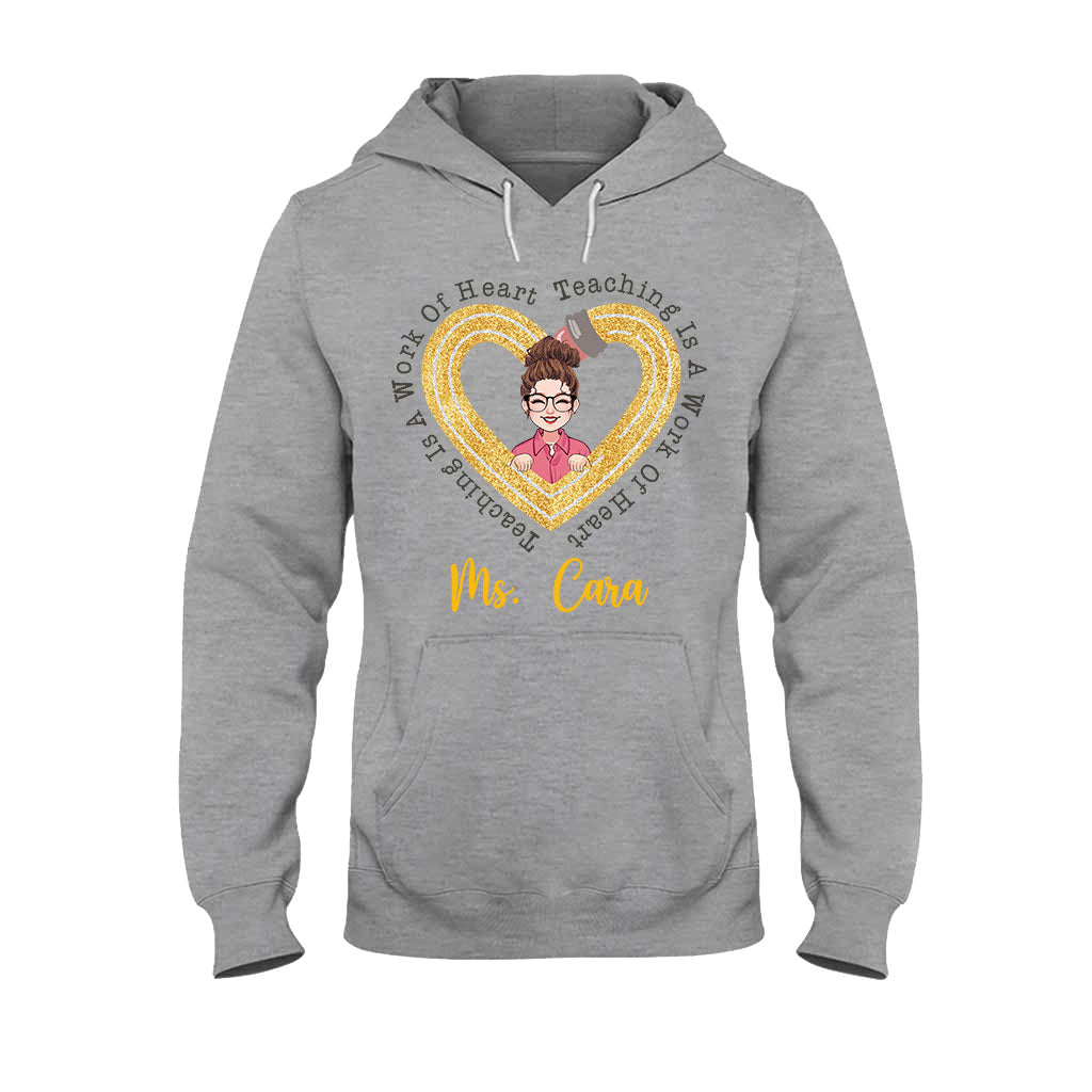 Enseigner, c'est un travail de cœur - T-shirt et sweat à capuche personnalisés pour enseignants