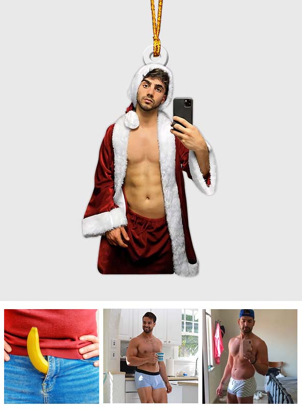 Ornement photo cadeau pour petite amie - Ornement personnalisé pour couple.