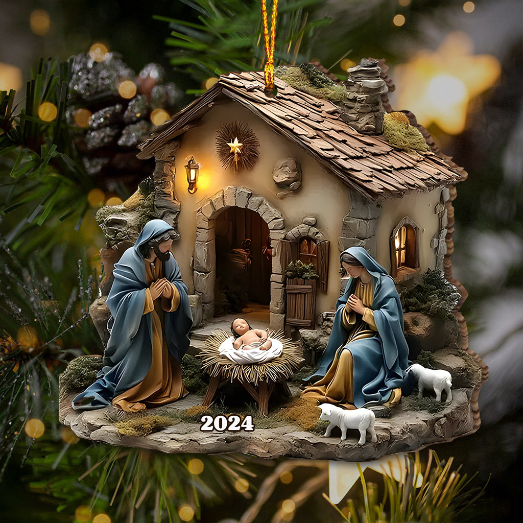 Silent Night - Personalized Christian Ornament
