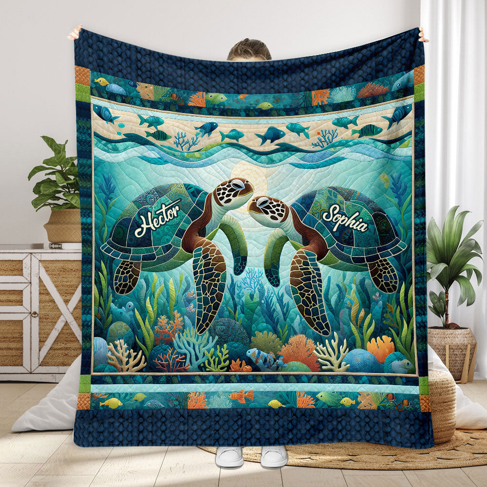 Toi, moi et la mer - Couverture personnalisée Tortue