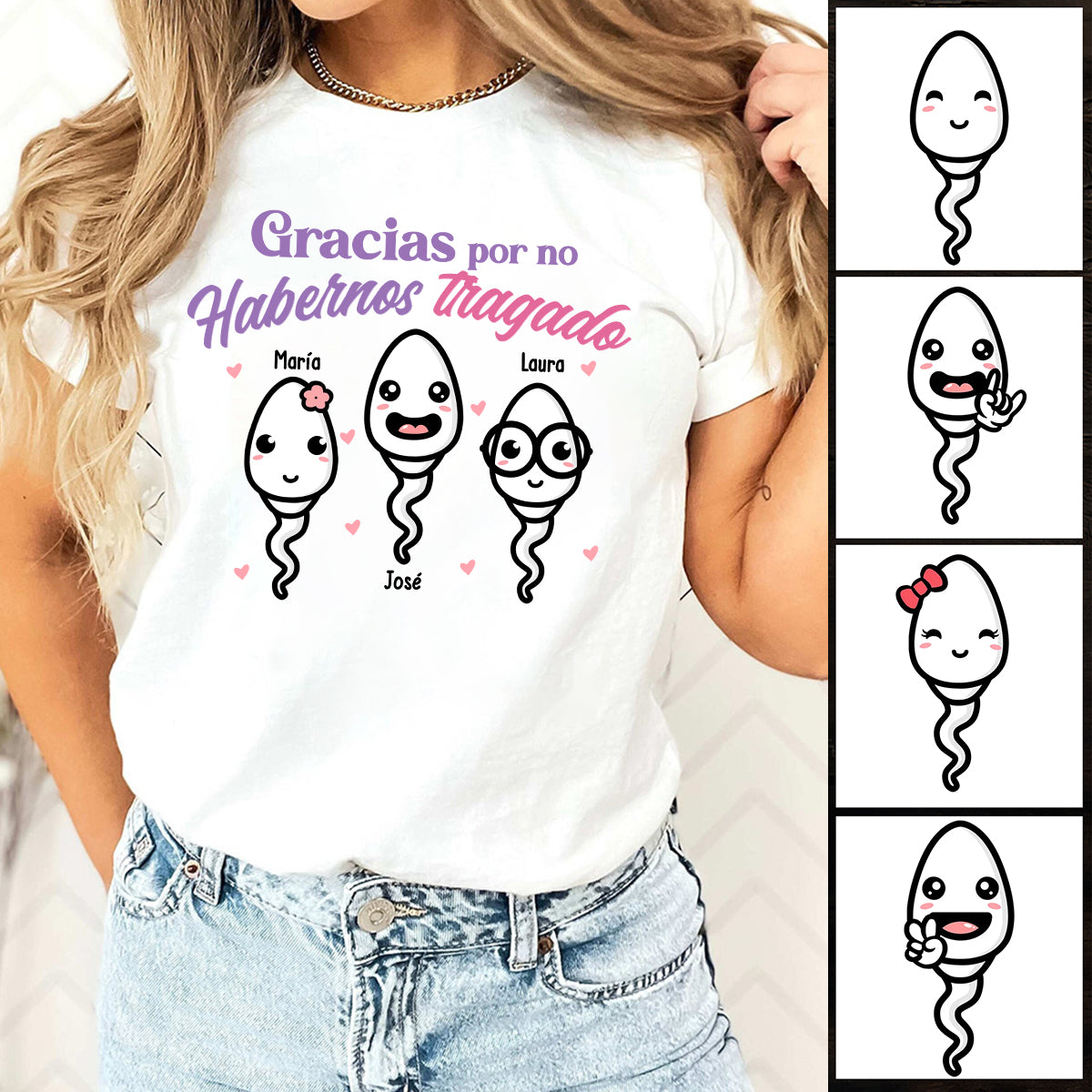 Gracias Por No Habernos Tragado - T-shirt et sweat à capuche personnalisés pour mère