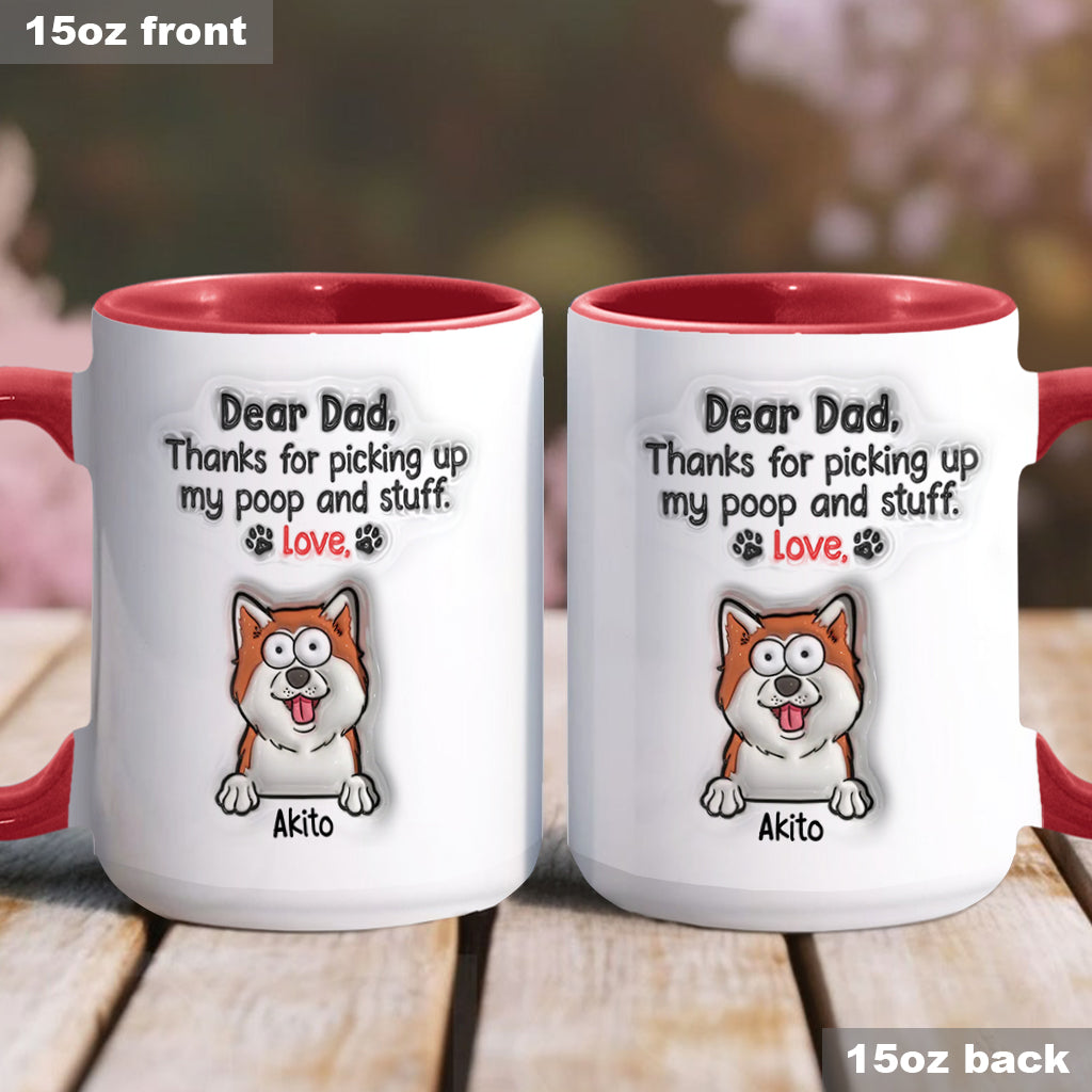 Merci d'avoir ramassé mes crottes - Mug personnalisé avec motif chien