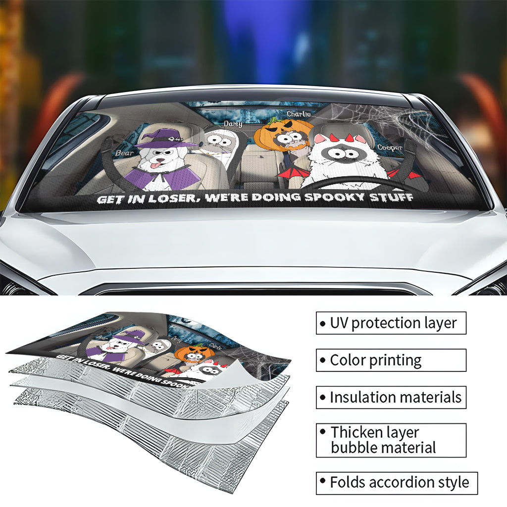 Objets effrayants - Pare-soleil de voiture personnalisé pour chien