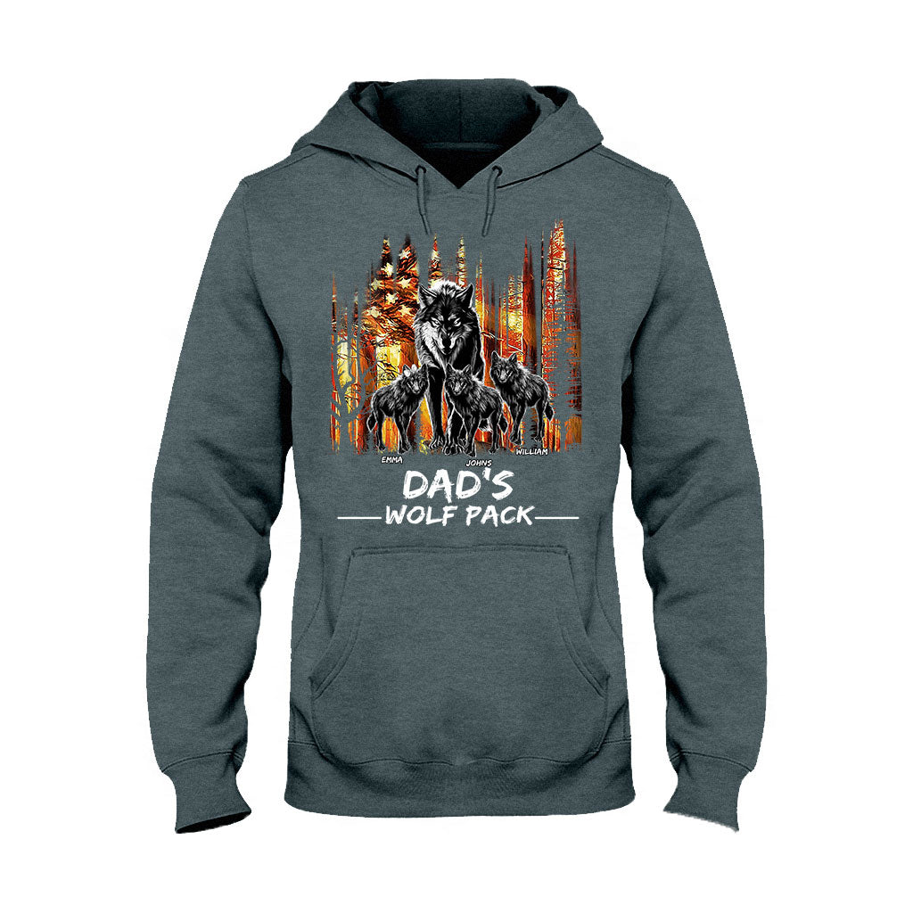 Dad's Wolf Pack - Personalized Father T-shirt And Hoodie