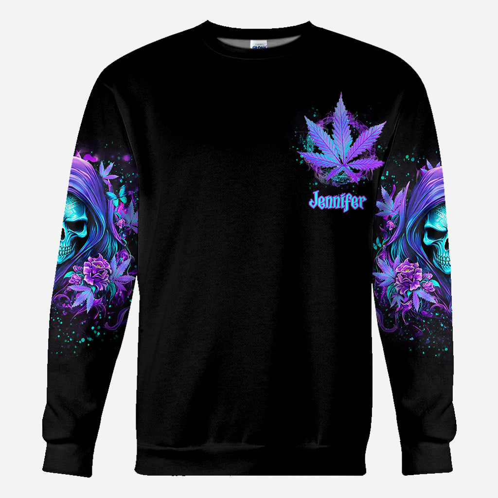 Je parie mon âme - T-shirt personnalisé avec motif cannabis intégral