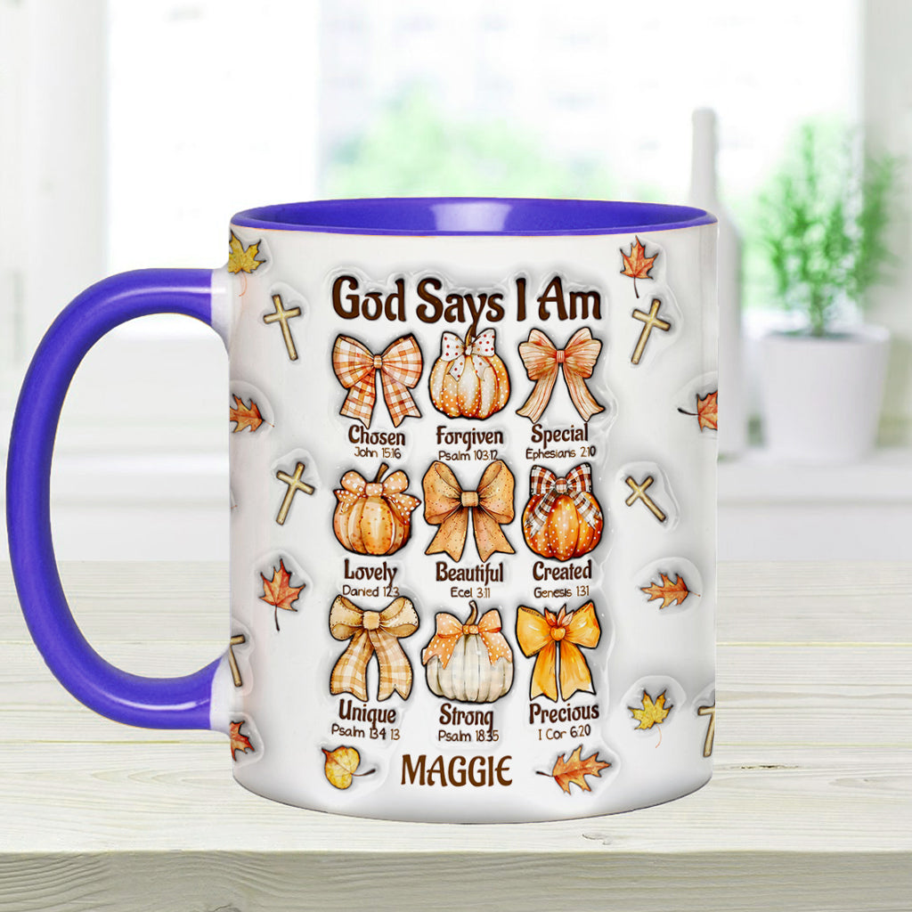 Dieu dit que je suis - Mug chrétien personnalisé