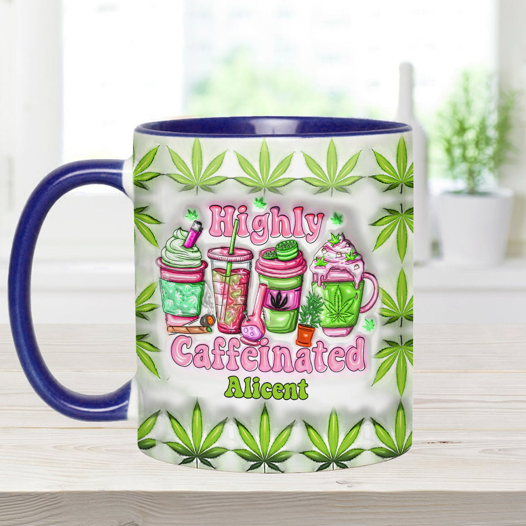 Mug personnalisé « Amoureux du cannabis » pour les amateurs de café ultra-caféiné (420).
