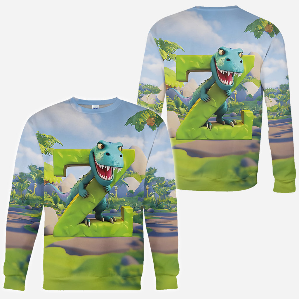 Dinosaur Alphabet - Personalized Kid All Over Shirt