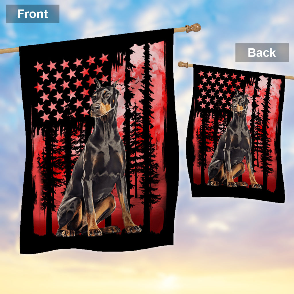 Drapeau rouge pour la fête de l'indépendance - Drapeau personnalisé pour niche pour chien