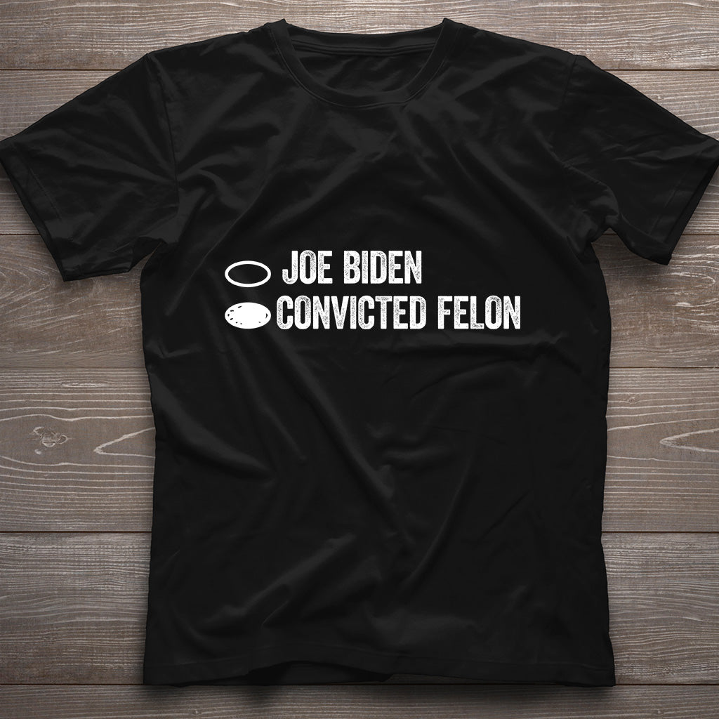 T-shirt politique humoristique, T-shirt « Joe Biden condamné » (blague), Élections humoristiques, T-shirt satire politique, T-shirt humoristique sur le vote (bulletin de vote).