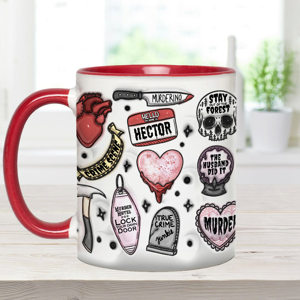 Mug personnalisé « Accro aux faits divers »