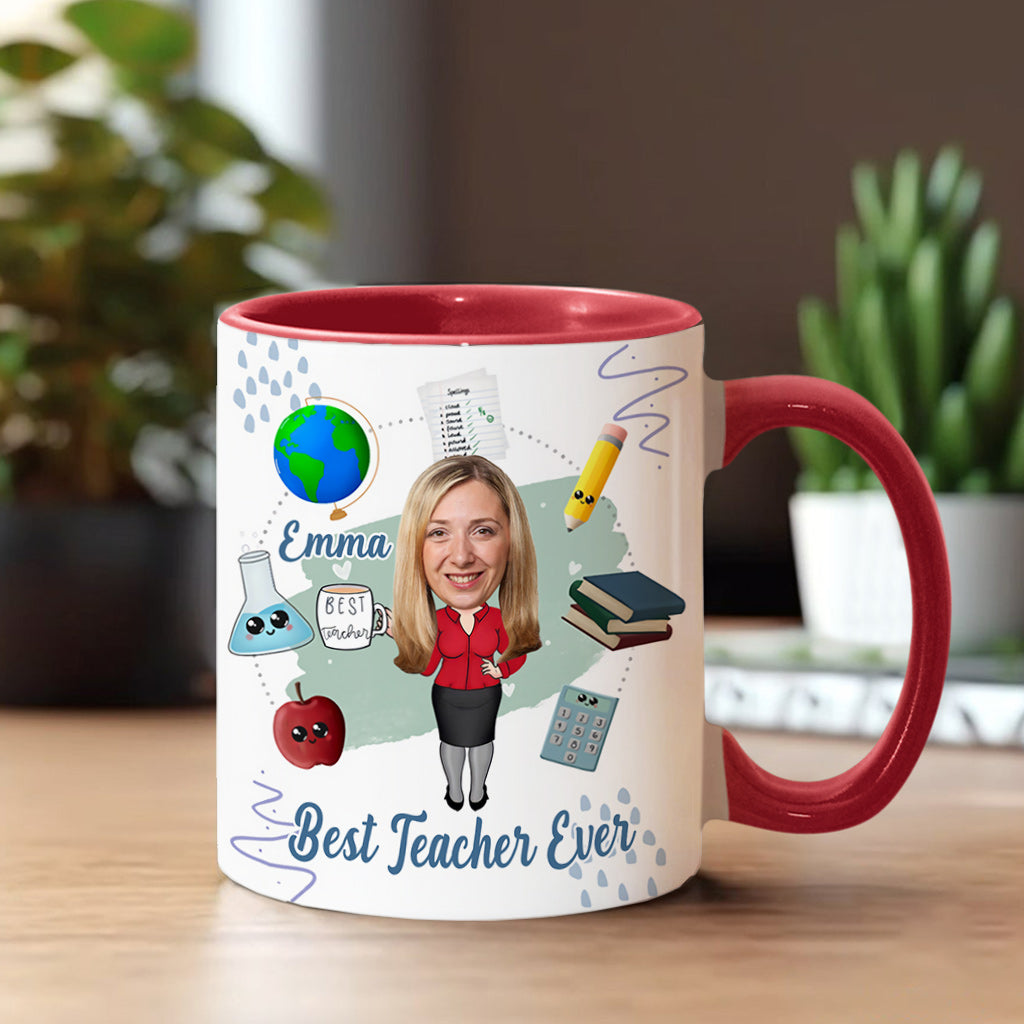Meilleure enseignante du monde - Mug personnalisé « Meilleure enseignante »