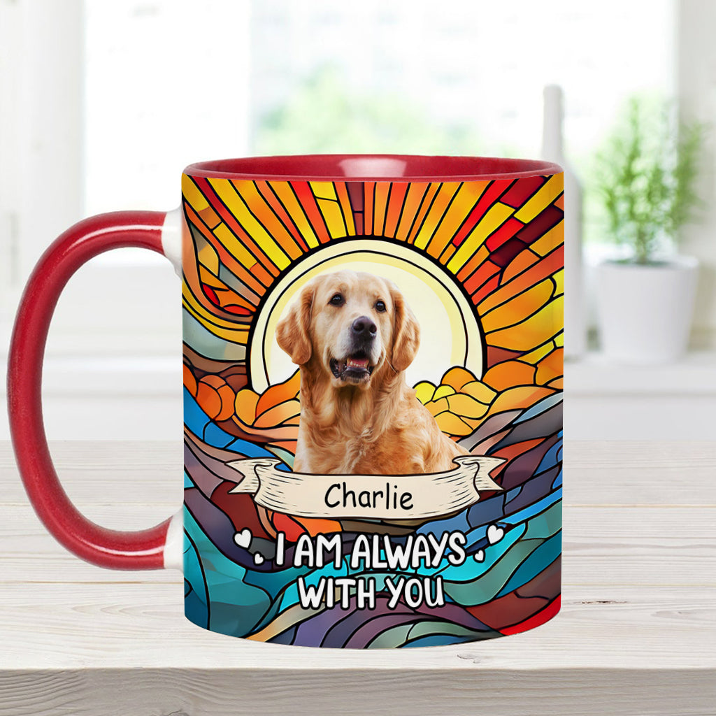 I'm Always With You Any Photo - Personalized Dog Accent Mug