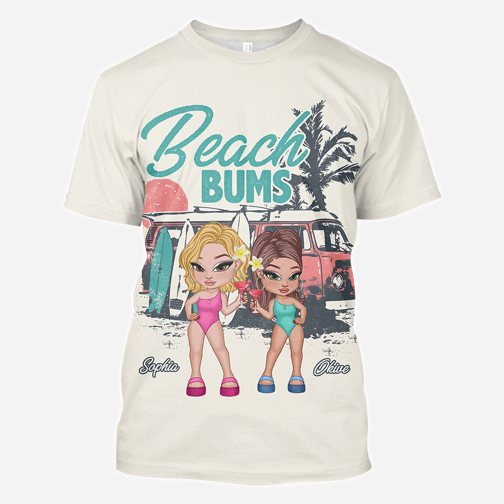 T-shirt personnalisé « Beach Bums » pour meilleures amies