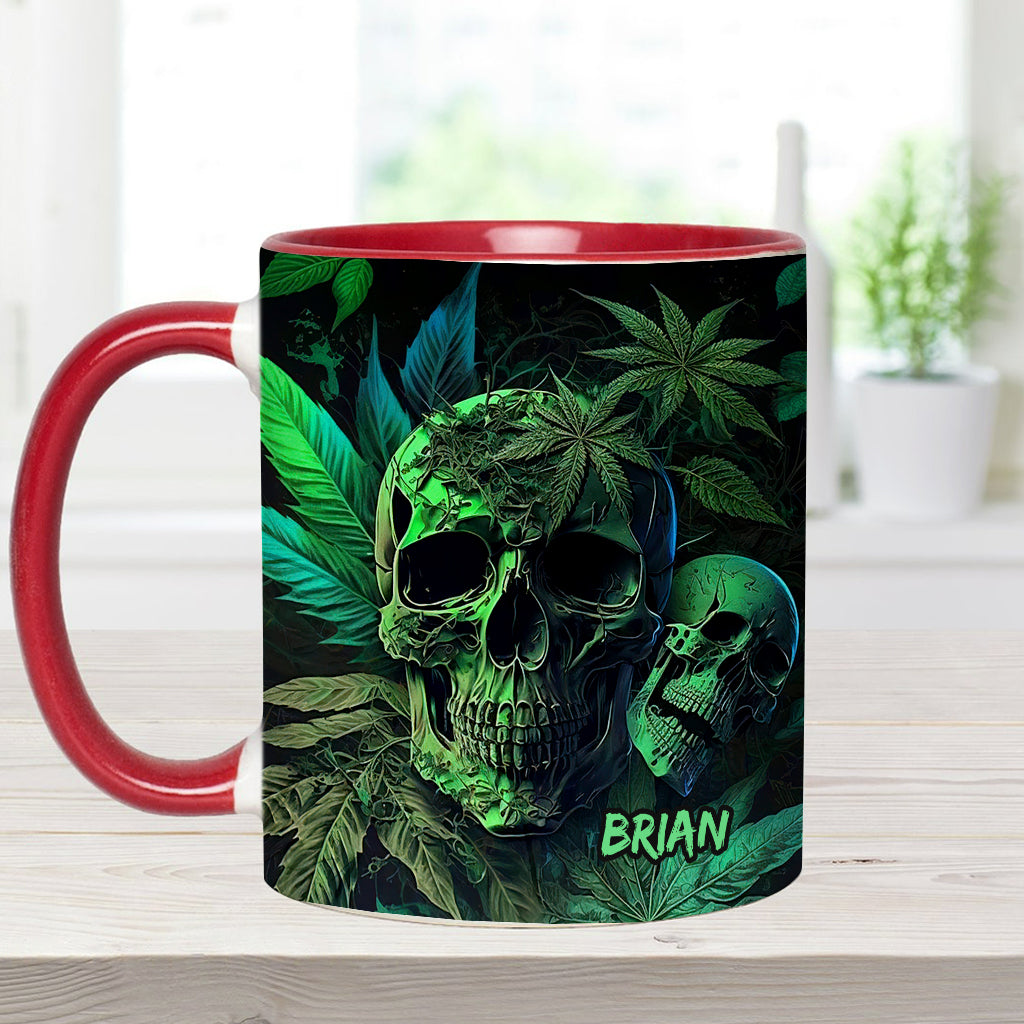 Mug personnalisé motif crâne de cannabis