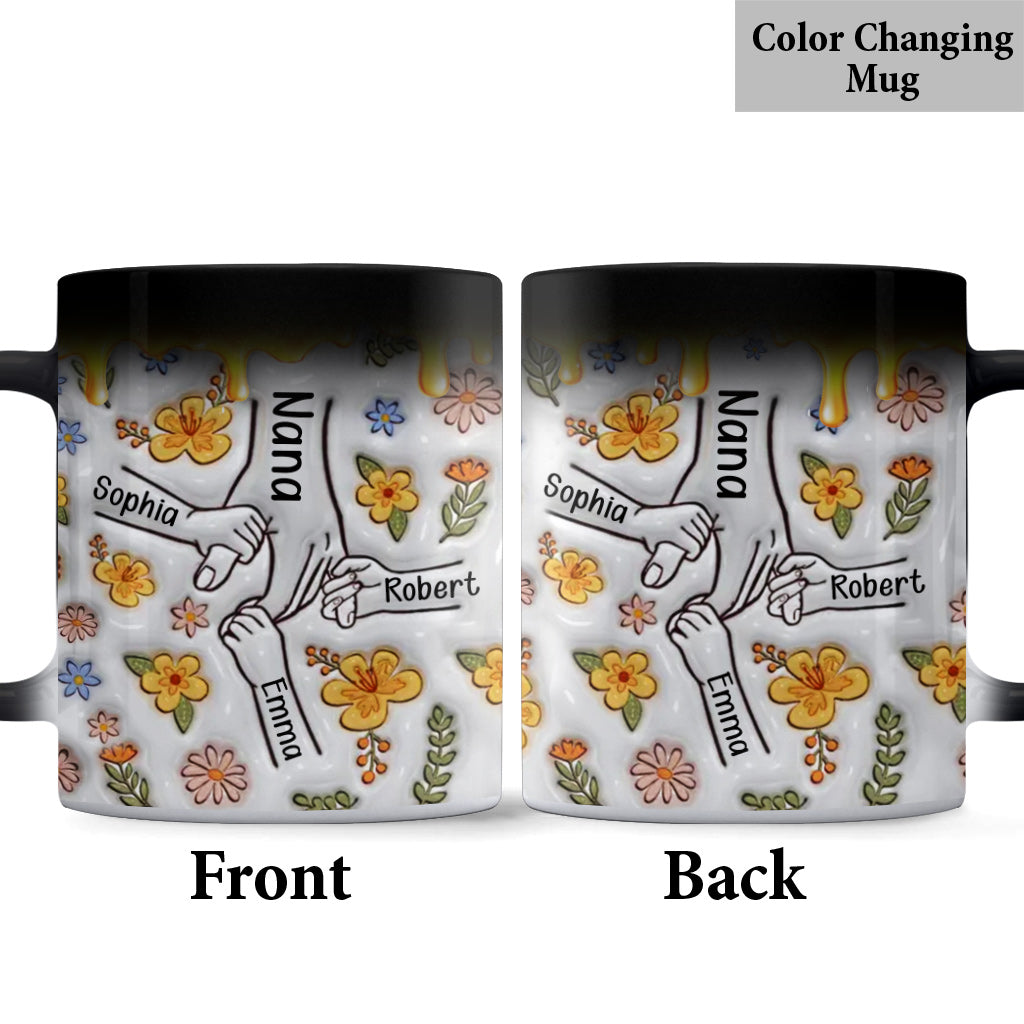 Tu nous tiens la main - Mug personnalisé pour maman