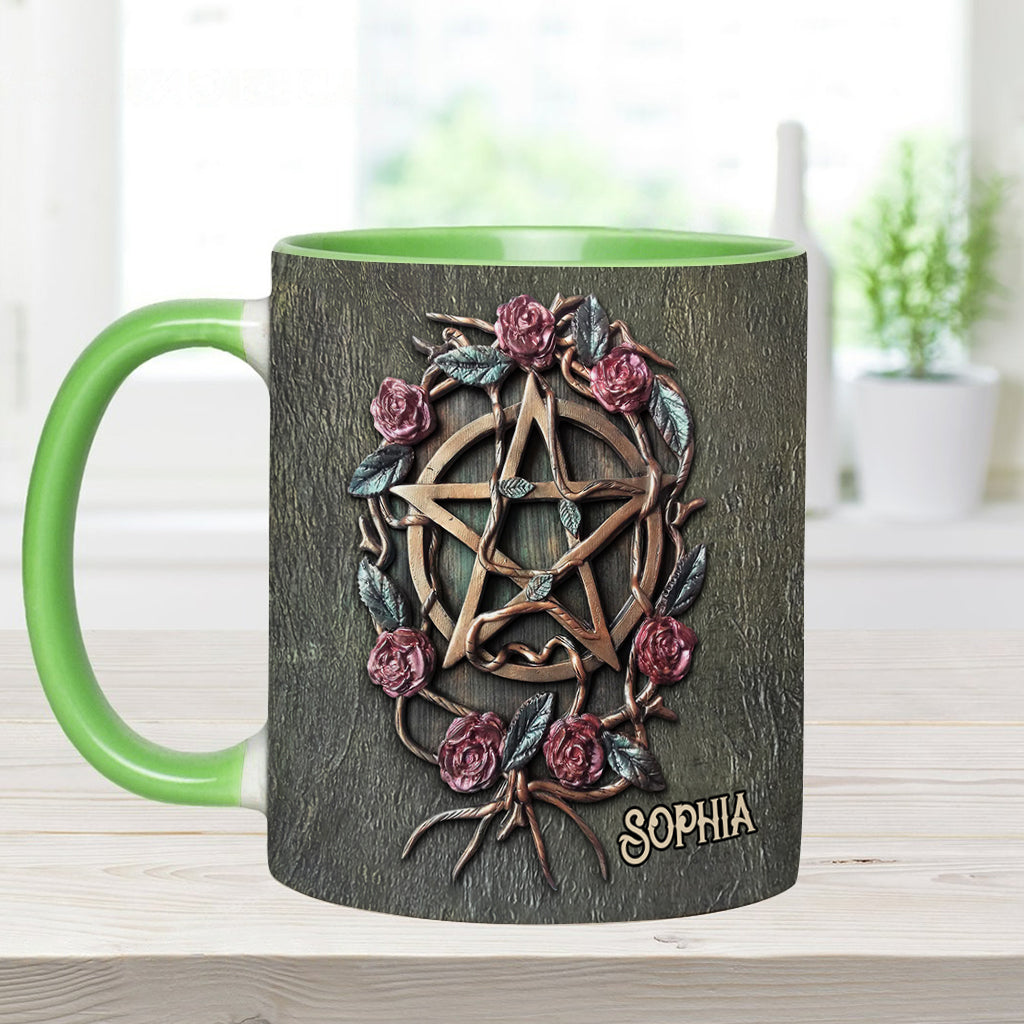 Mug personnalisé « Roses anciennes de sorcière mystique »