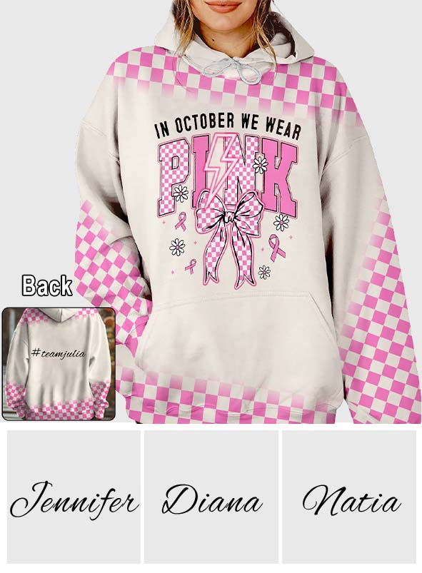 En octobre, on porte du rose - T-shirt personnalisé intégral pour la sensibilisation au cancer du sein