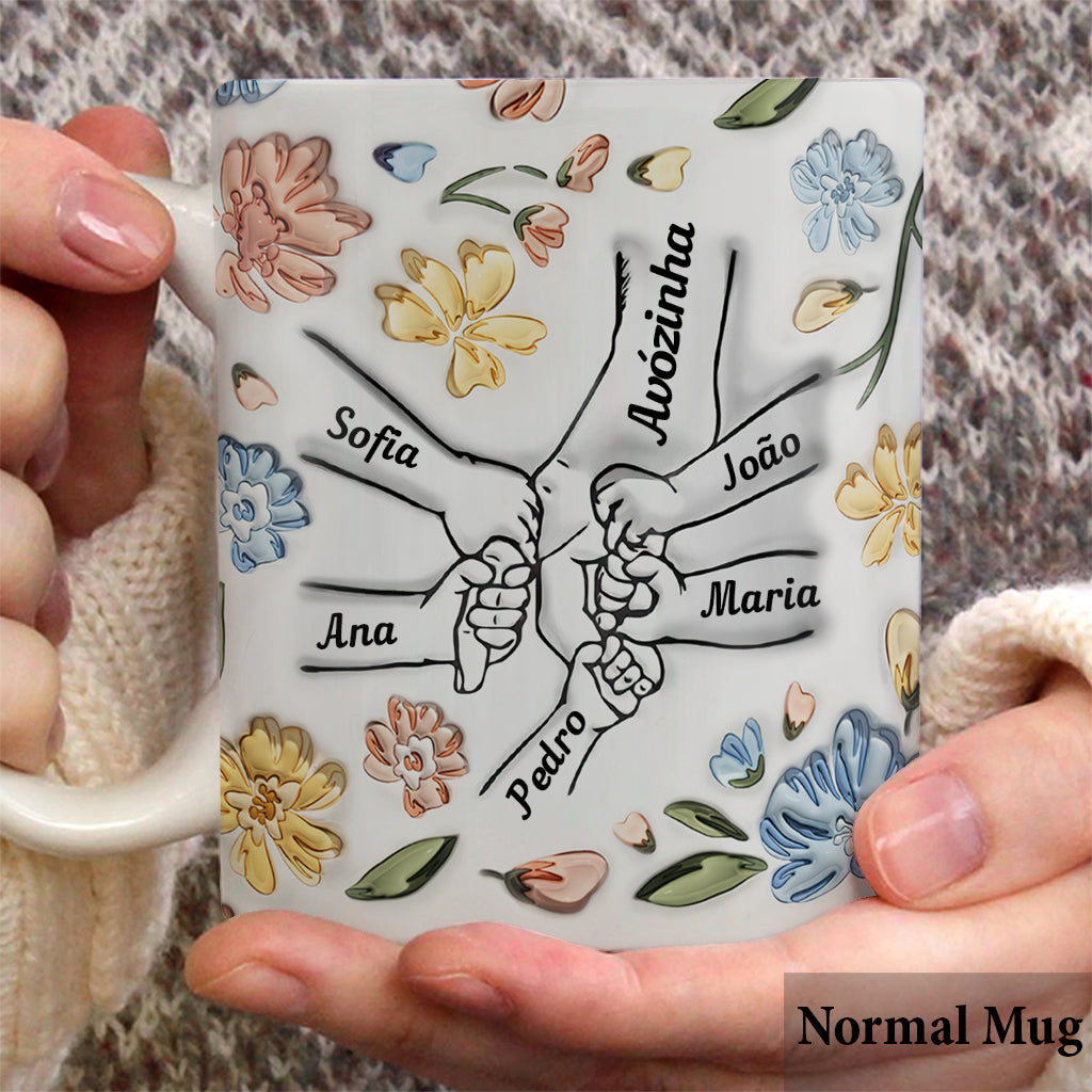 Avó Floral - Mug personnalisé pour grand-mère