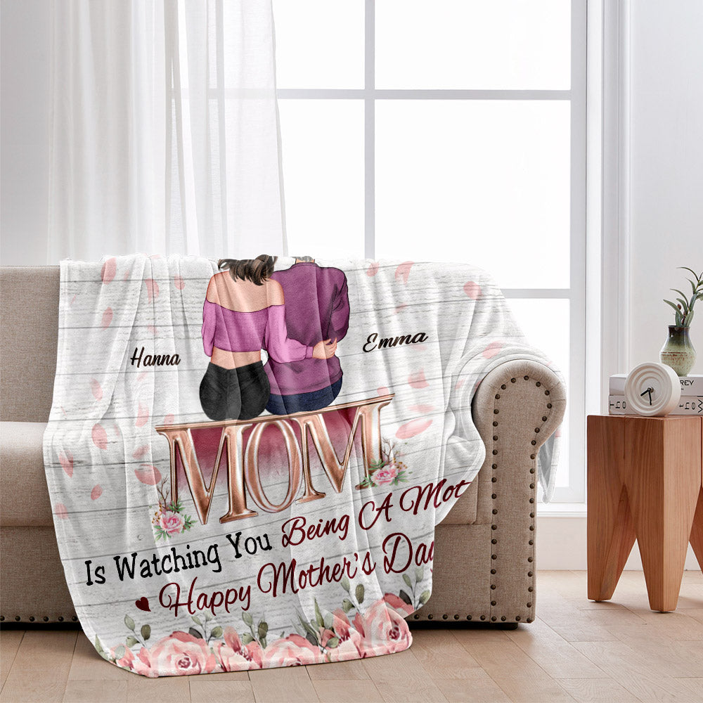 Couverture personnalisée pour fille « Je te regarde être maman »