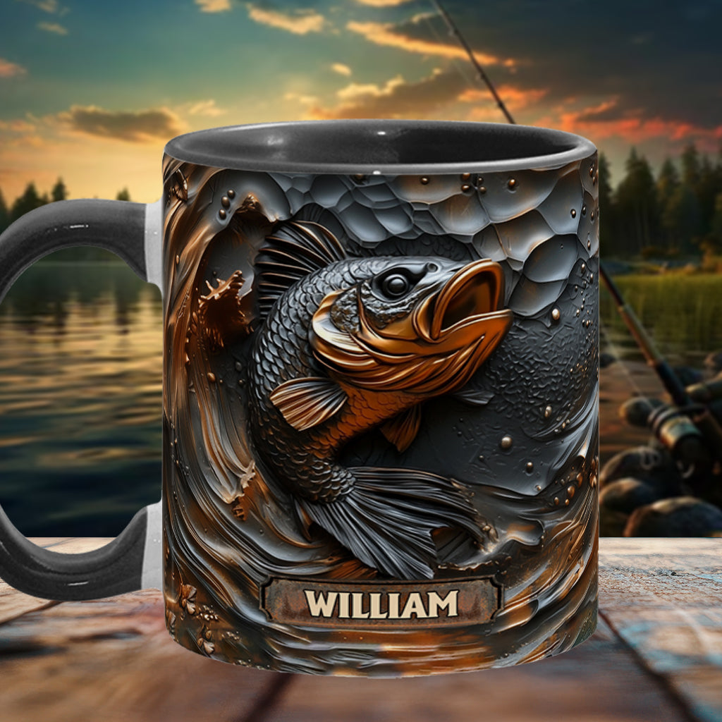 Fishing Lover - Personalized Fishing Accent Mug