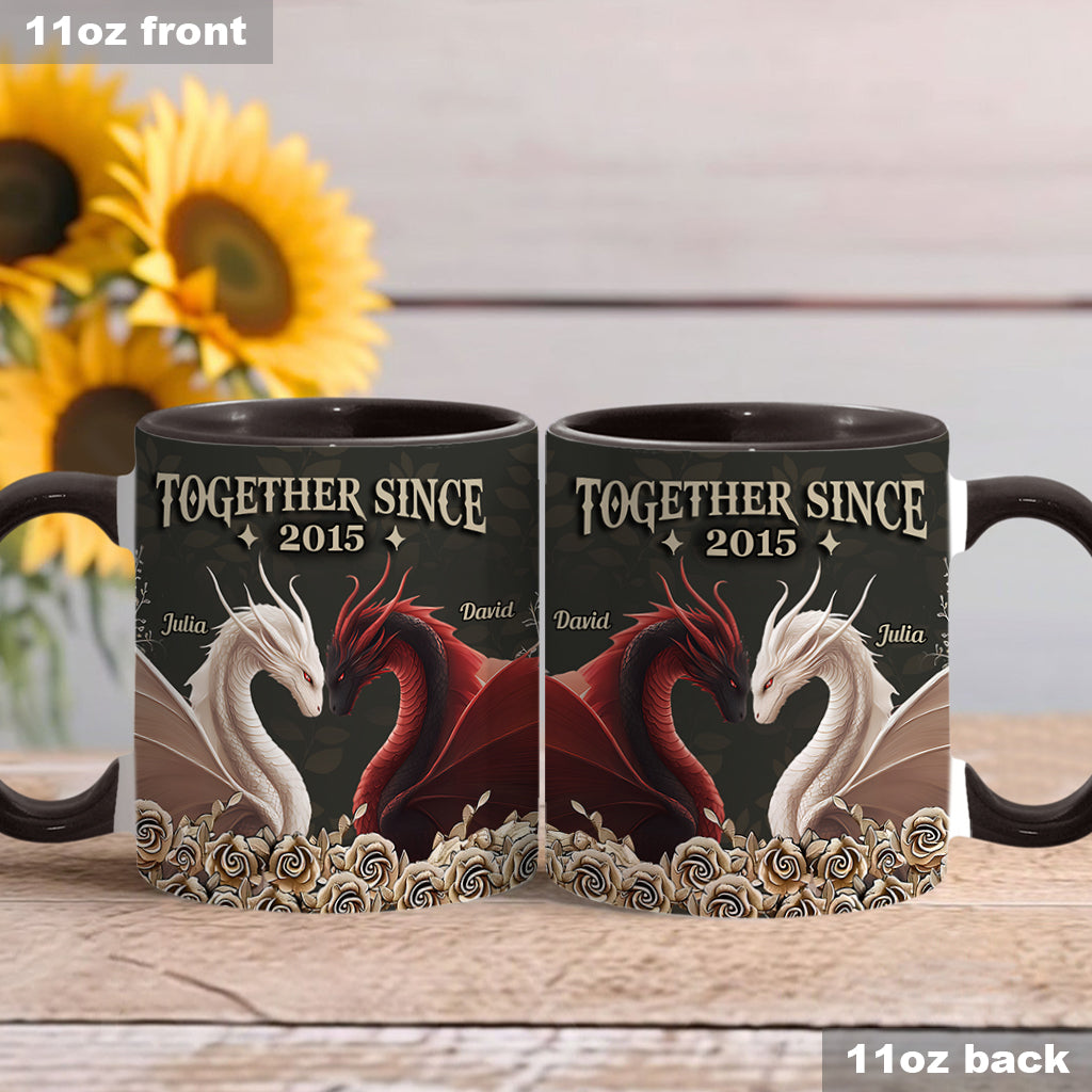 From Our First Kiss - Personalized Dragon Accent Mug
