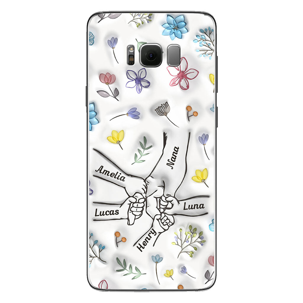 Mamie qui se tient la main - Coque de téléphone personnalisée pour grand-mère