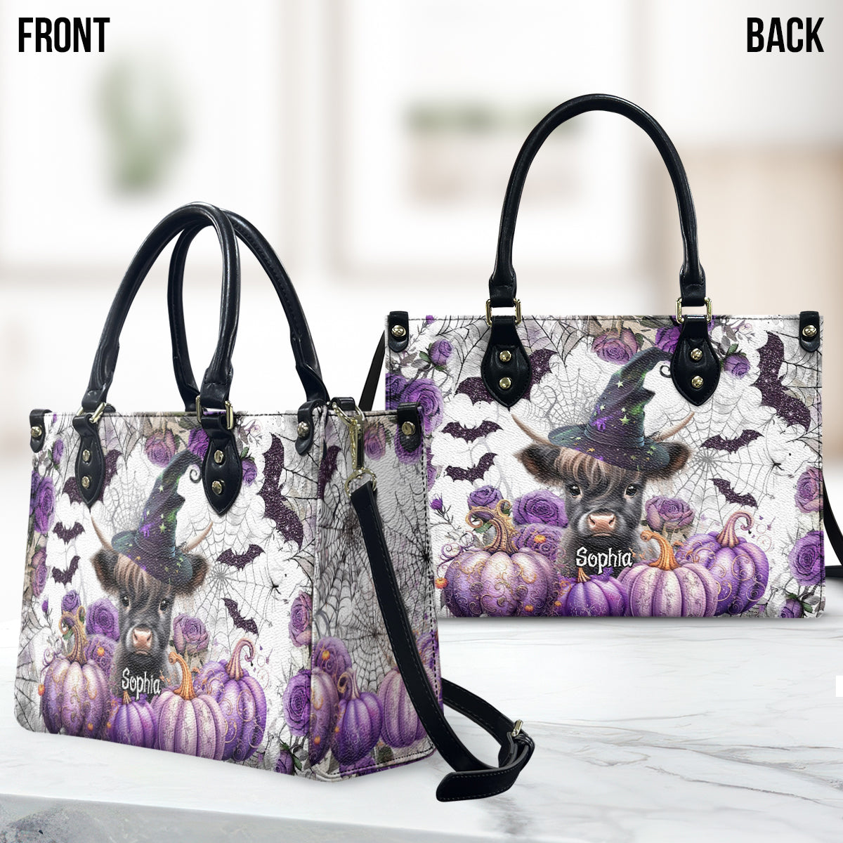 A Little Witch - Personalized Leather Handbag