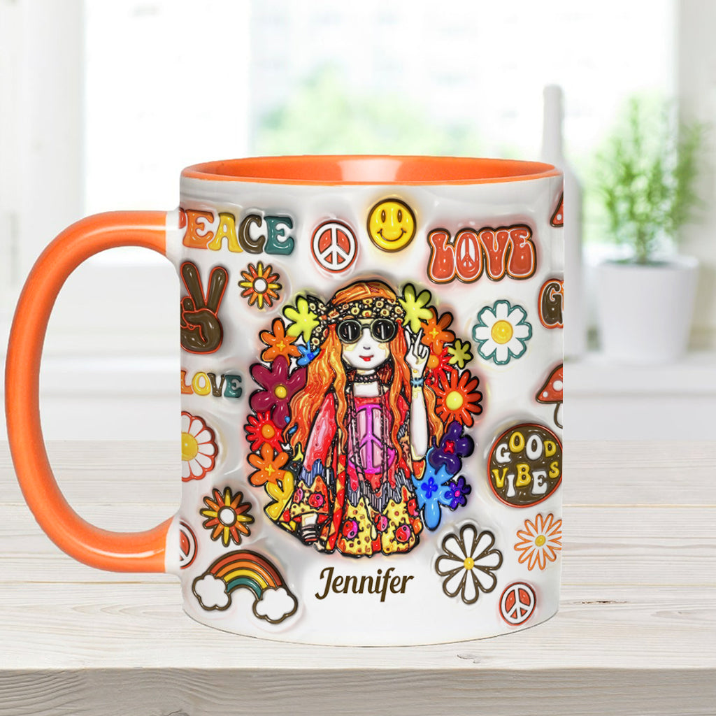 Les vieilles hippies ne meurent pas, elles se transforment en grand-mères folles - Mug personnalisé à l'esprit hippie