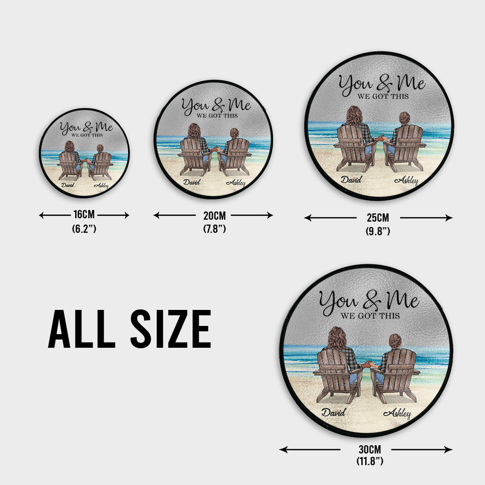 On gère ça - Attrape-soleil en vitrail personnalisé pour couple