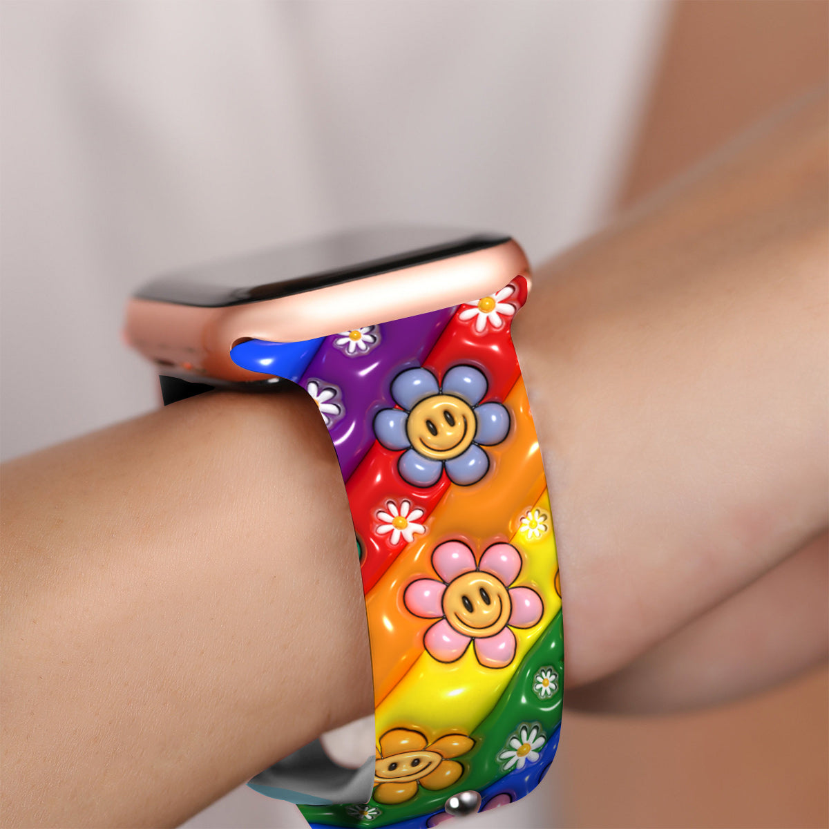 Bracelet Apple Watch personnalisé « Love Is Love Pride Rainbow » pour soutenir la communauté LGBT
