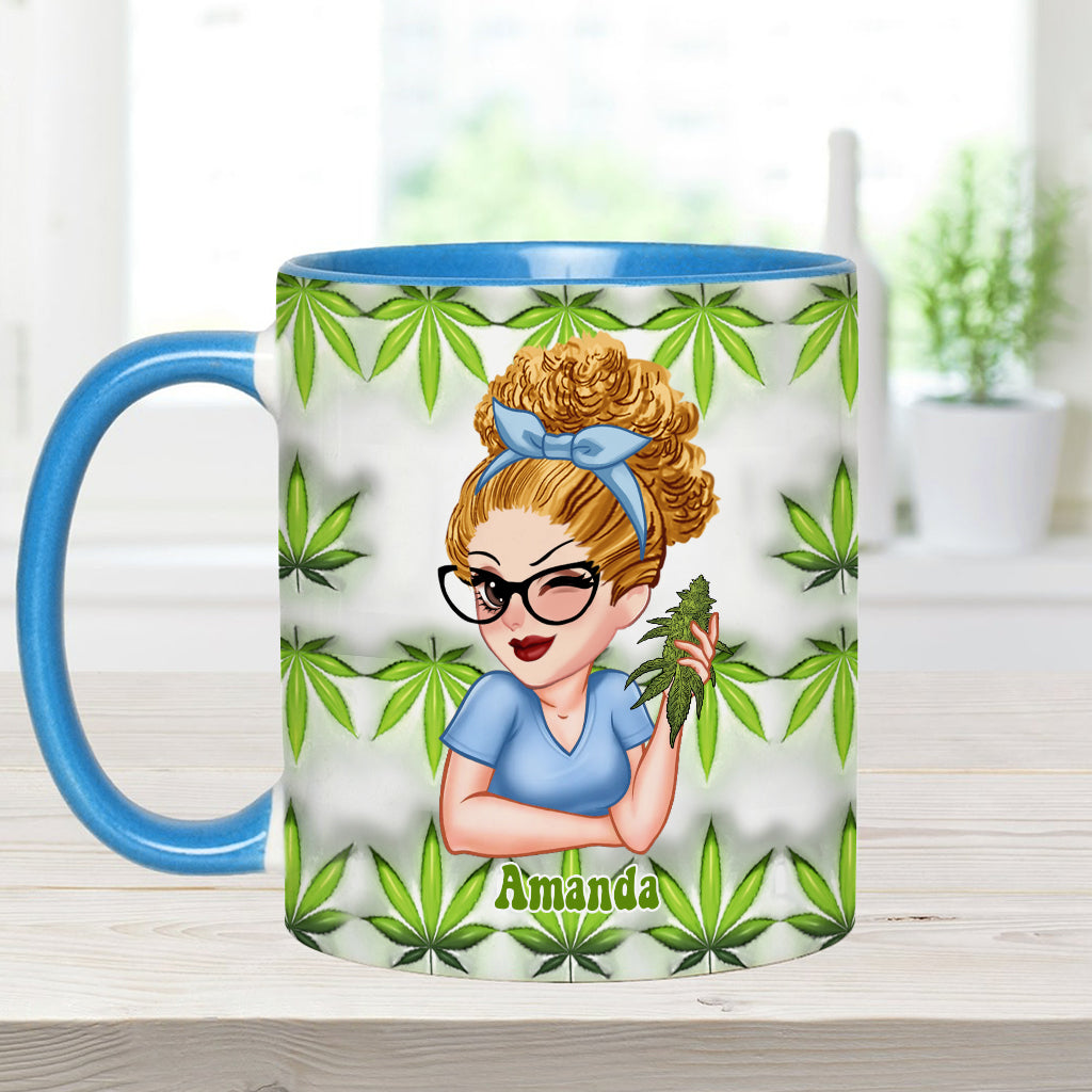 Mug personnalisé « Pretty Little Pothead » avec motif cannabis