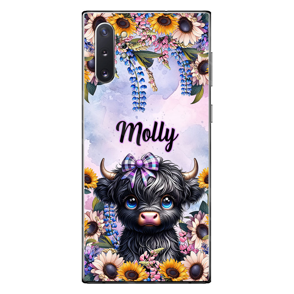 Cute Little Highland Cow - Personalized Phone Case