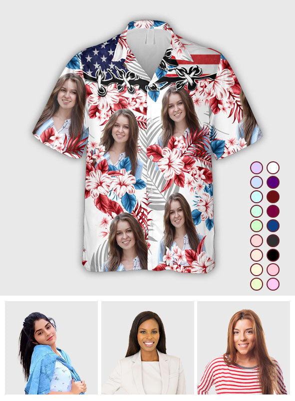 Chemise hawaïenne personnalisée avec photo pour lui - Chemise hawaïenne personnalisée pour couple