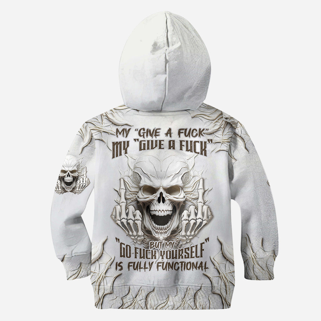 T-shirt personnalisé à motif crâne blanc sarcastique - T-shirt intégral à motif crâne