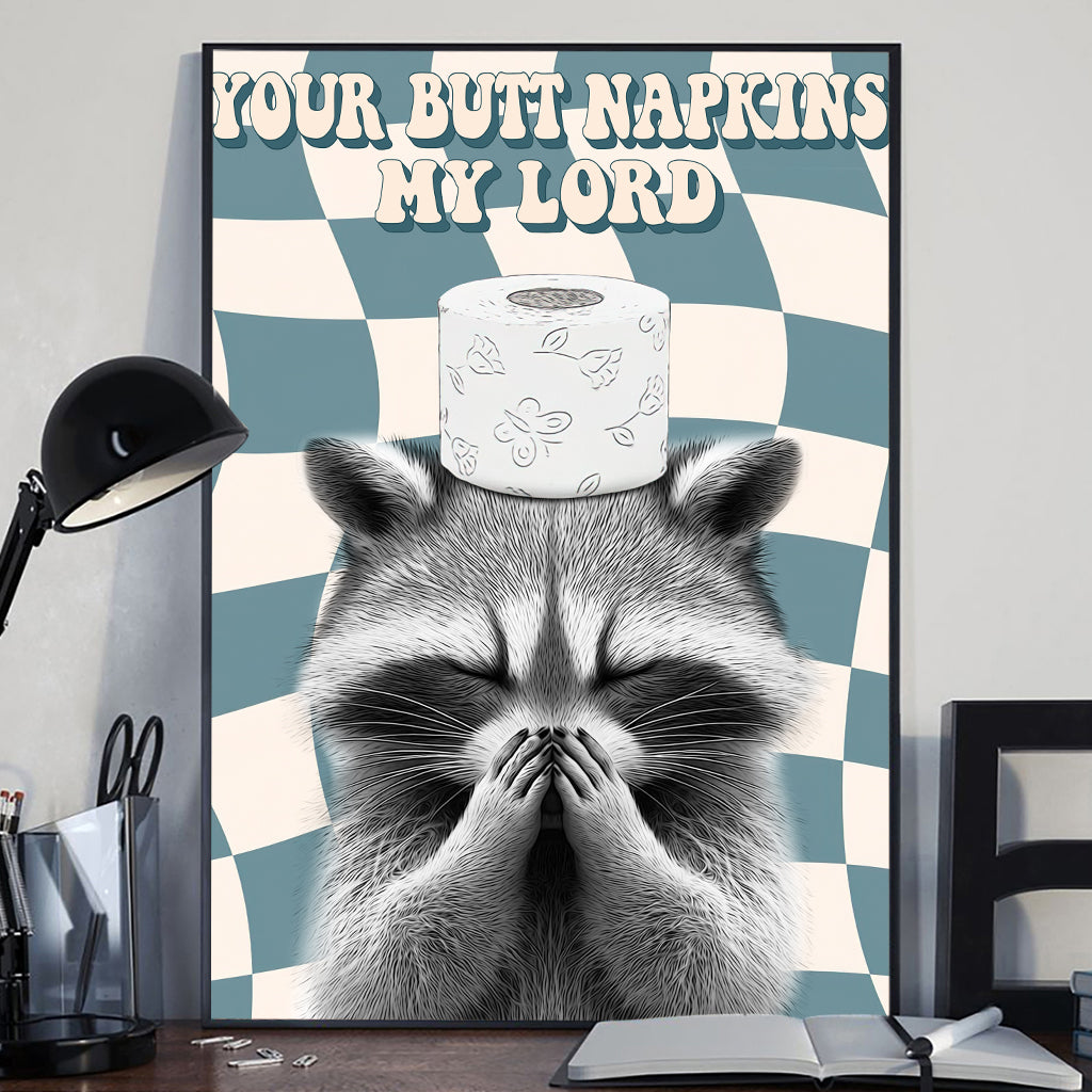 Votre serviette, mon Seigneur - Toile et affiche personnalisées avec raton laveur