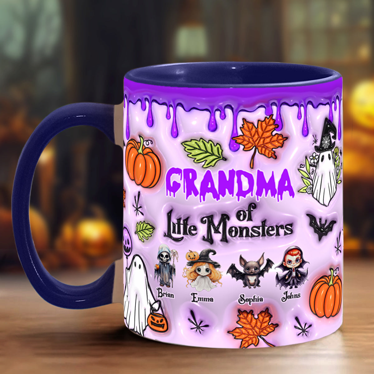 Mug personnalisé « Grand-mère des petits monstres » (tous titres)