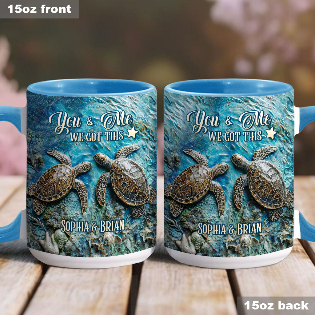 Toi, moi et la mer - Mug personnalisé pour couple