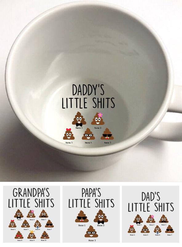 Les petits chéris de papa - Mug personnalisé avec message caché pour papa