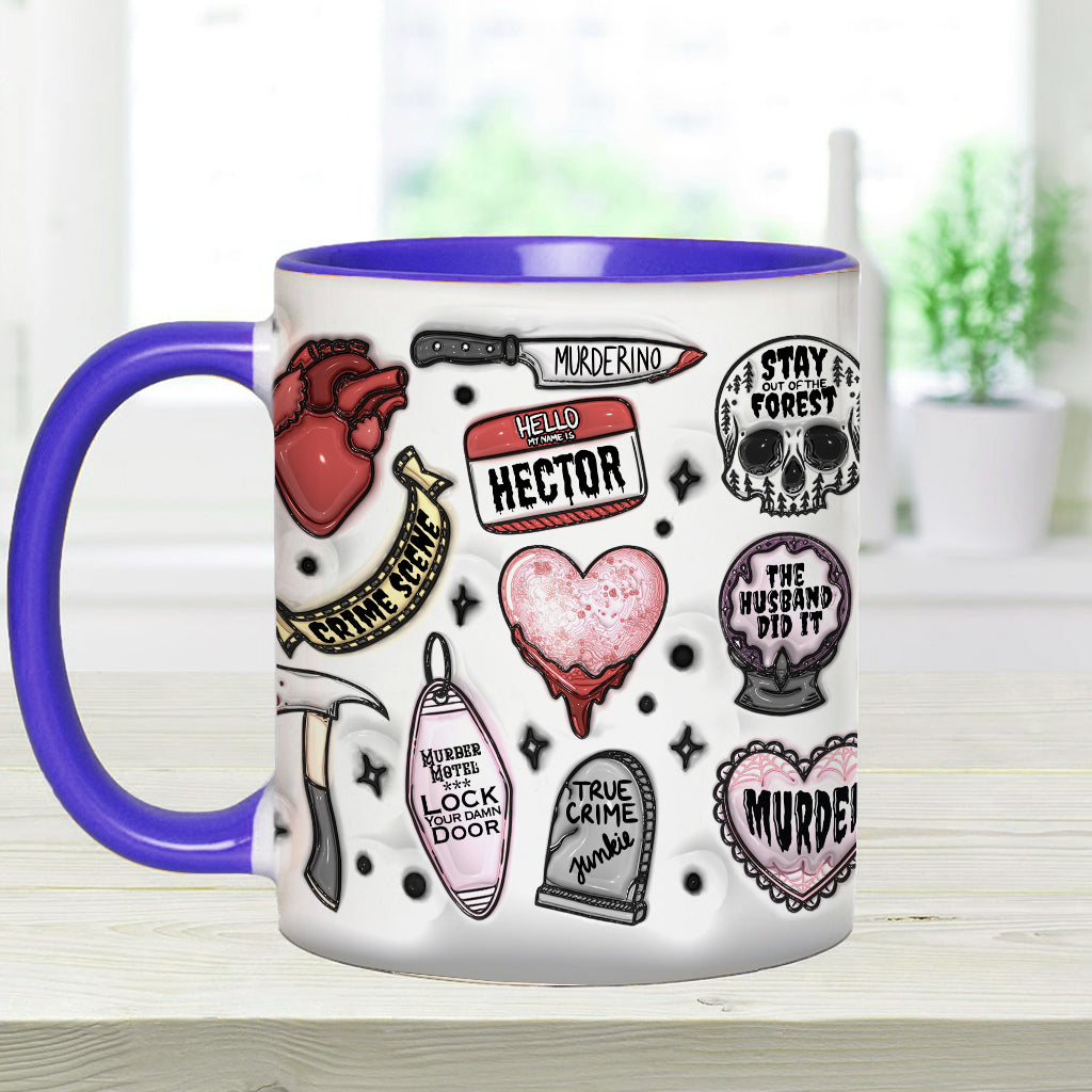 Mug personnalisé « Accro aux faits divers »