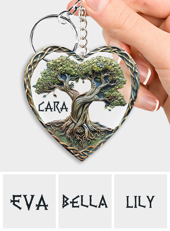 Arbre de Vie - Mythologie scandinave - Style rustique - Porte-clés irlandais personnalisé