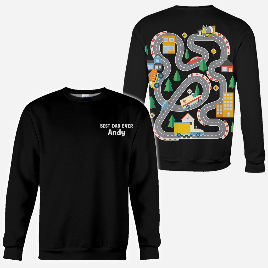 T-shirt « Road On The Back Massage Game » - T-shirt personnalisé pour papa