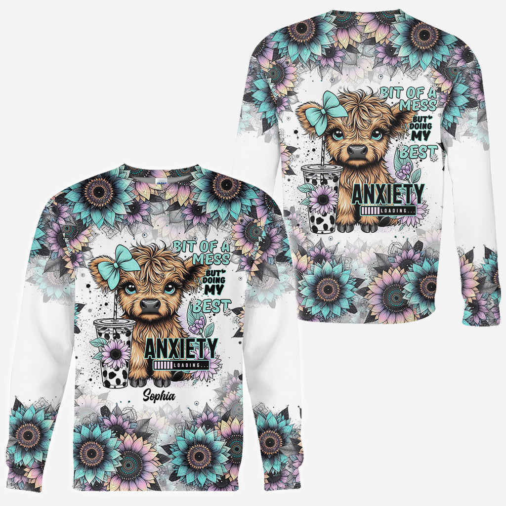 Bit Of A Mess But Doing My Best - Personalized All Over Shirt