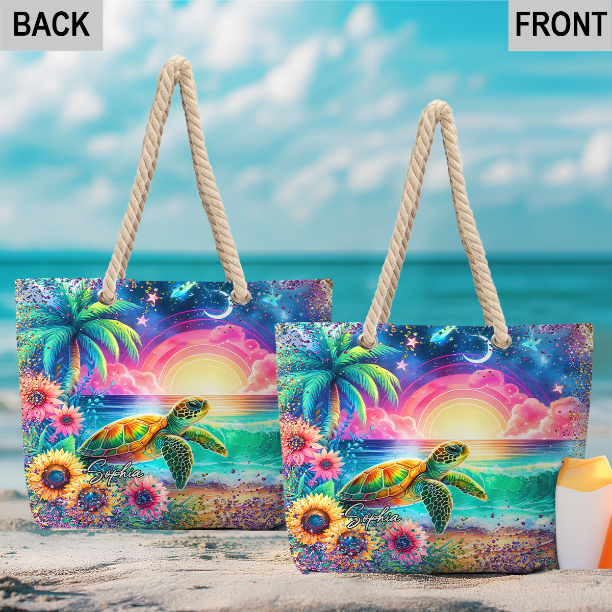 Love Turtles - Personalized Turtle Beach Bag