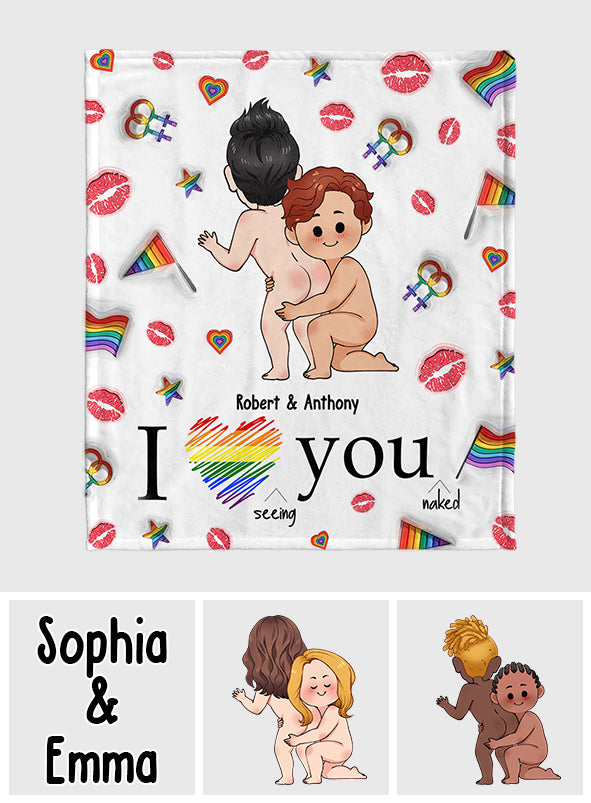 J'adore te voir coquin(e) - Couverture de soutien LGBT personnalisée