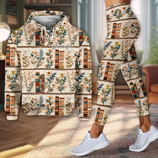 J'adore les livres ! Sweat à capuche et legging personnalisés « Love Books »