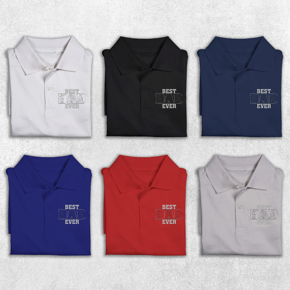 Papa/Grand-père/Maman... Depuis l'année - Polo brodé personnalisé pour père