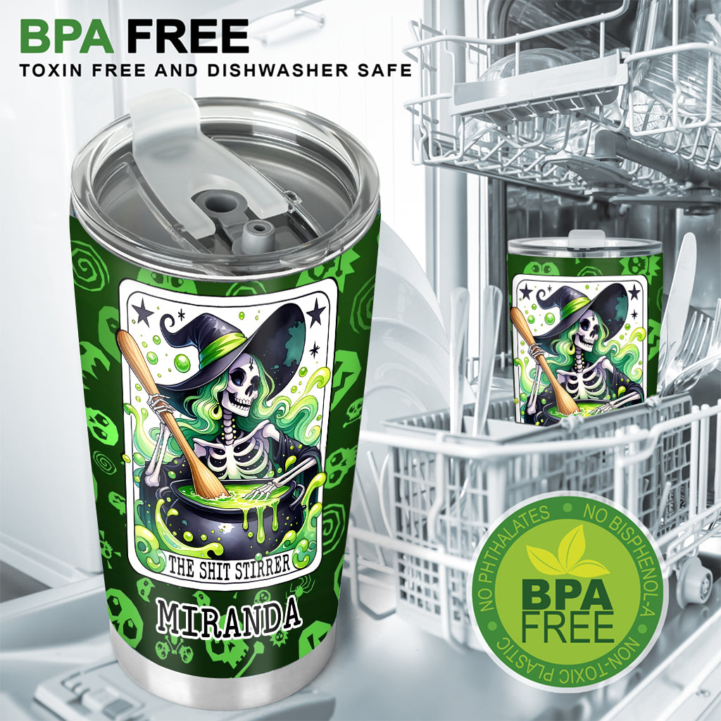 Gobelet personnalisé « La sorcière au crâne qui remue la merde »