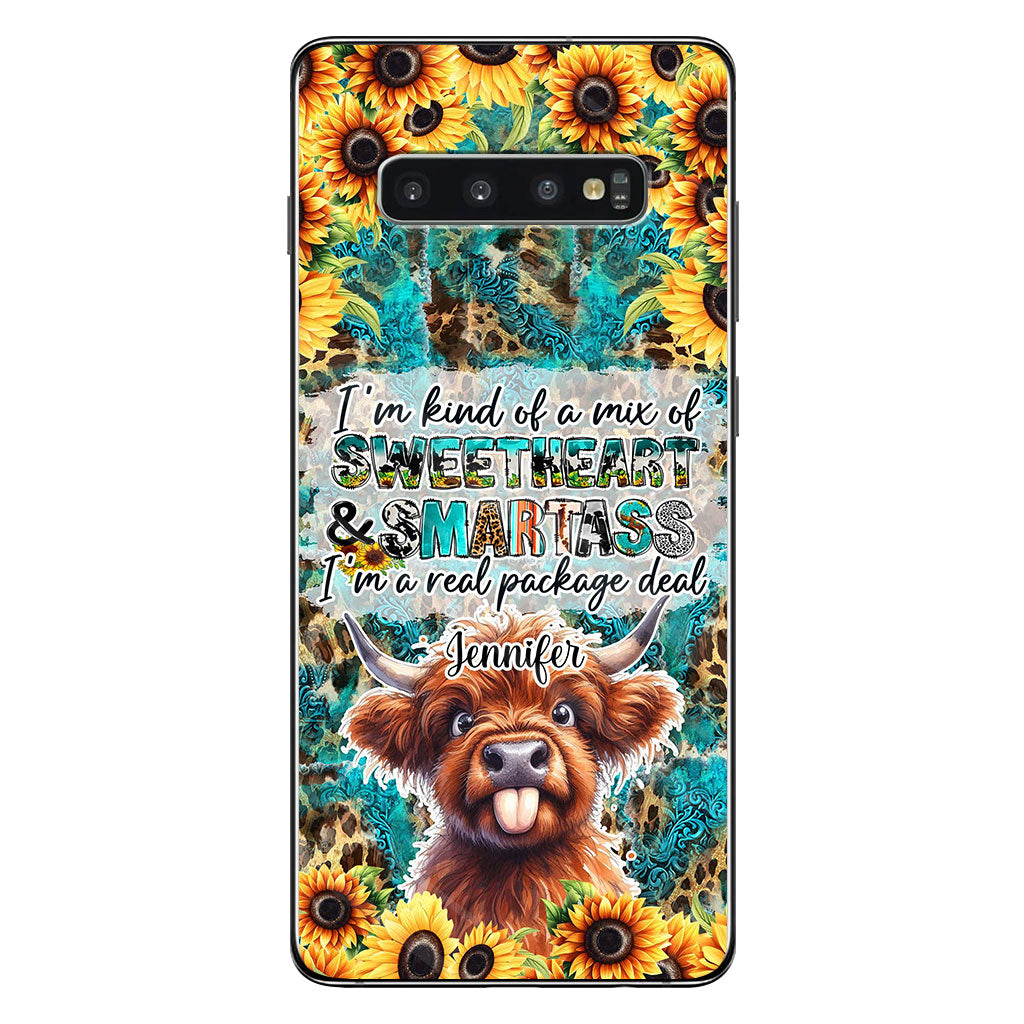 Sassy Highland Cow - Personalized Phone Case